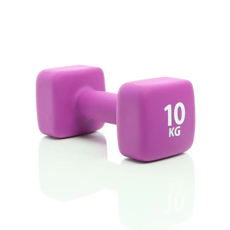 10Kg Purple Neoprene Dumbbell – Heavy-Duty Short-Bar With Secure Grip Surface 1
