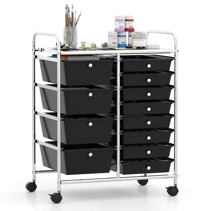12-Drawer Rolling Storage Cart | Heavy-Duty Organizer On Casters 1