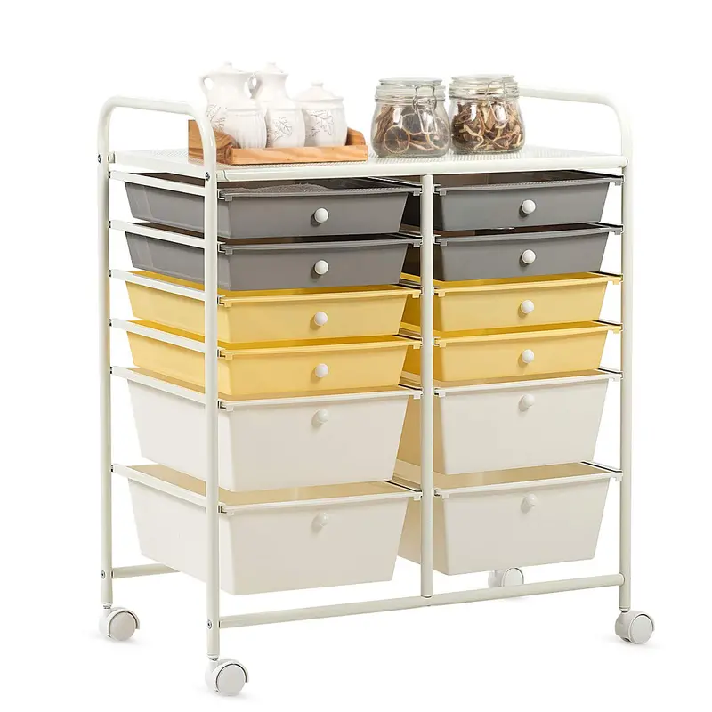 12-Drawer Rolling Tool Cart: Compact Office, School, Or Scrapbooking Organizer 1