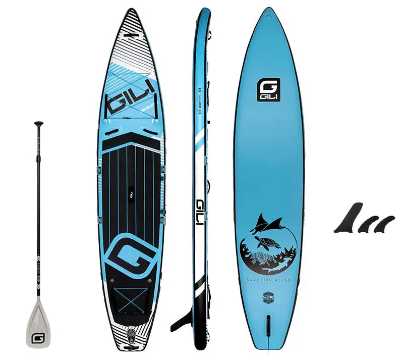 12'6" Meno Touring Inflatable Sup With All-In-One Paddle Kit 1