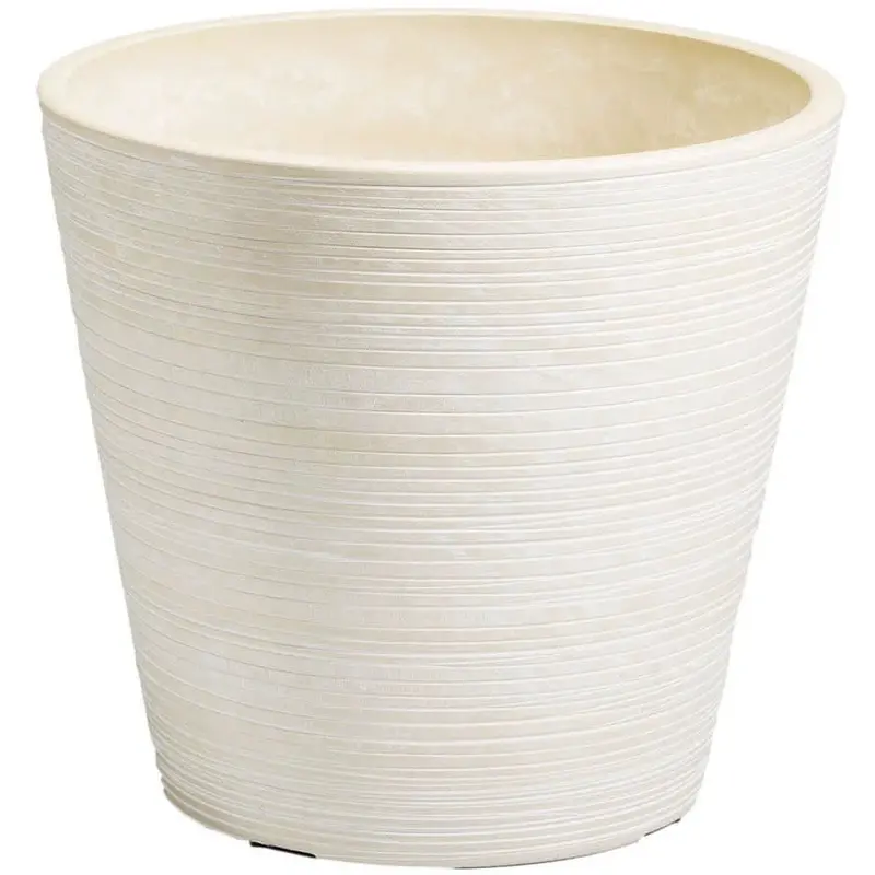 14Cm Cream-And-White Engraved Mini Planter 1