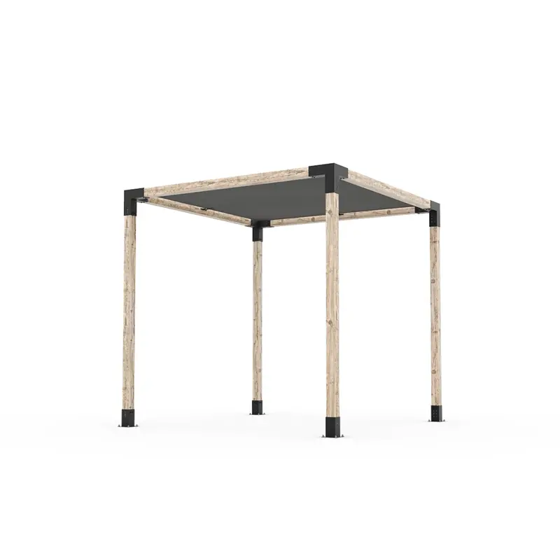 2.44M X 2.44M Space-Saving Pergola Kit With Weatherproof Shade Sail – 90X90Mm Fit 1