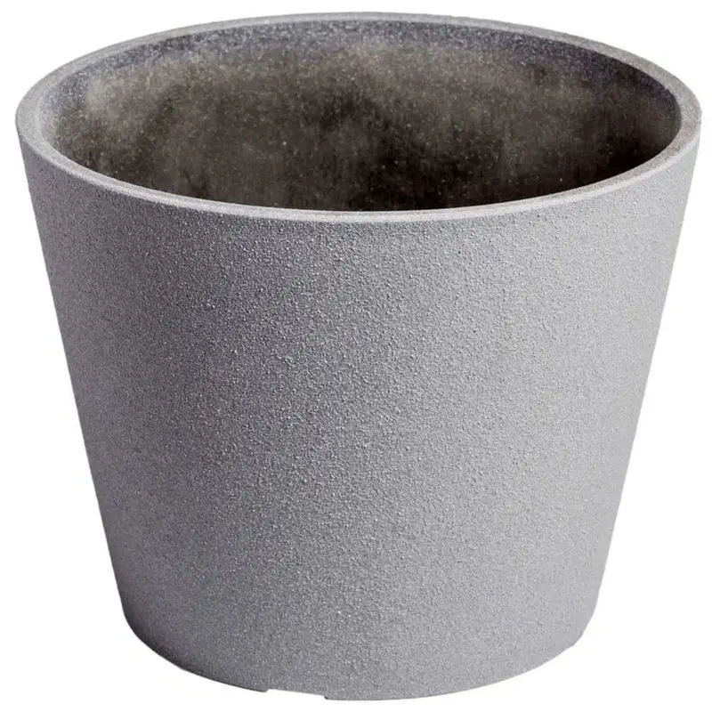 25Cm Rendered Grey Ceramic-Style Planter Pot 1