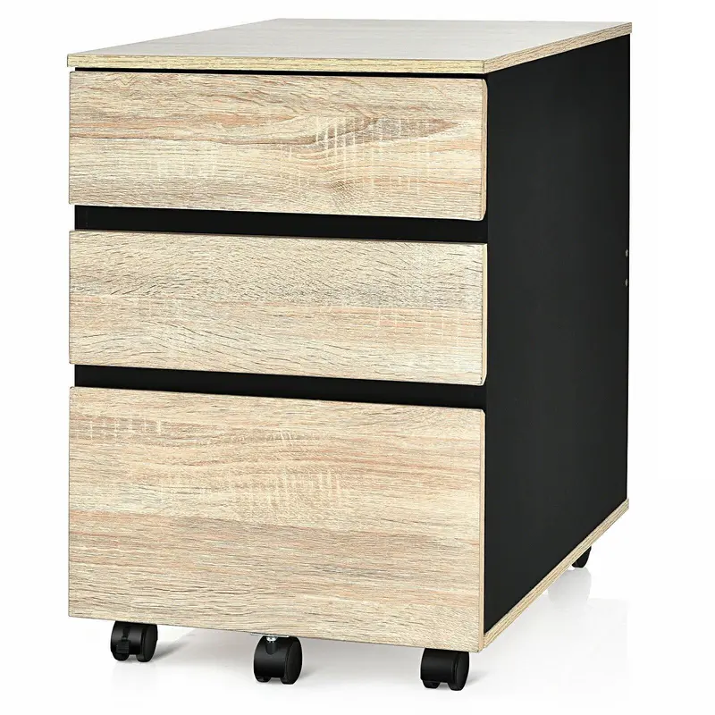 3-Drawer Mobile File Cabinet – Under-Desk Legal/ Letter-Sized Storage For Home Offices 1