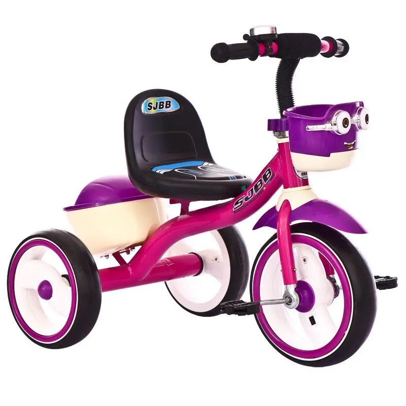 3-Wheel Kids Tricycle With Led Lights, Melody Sounds, Storage Basket & Padded Seat 1
