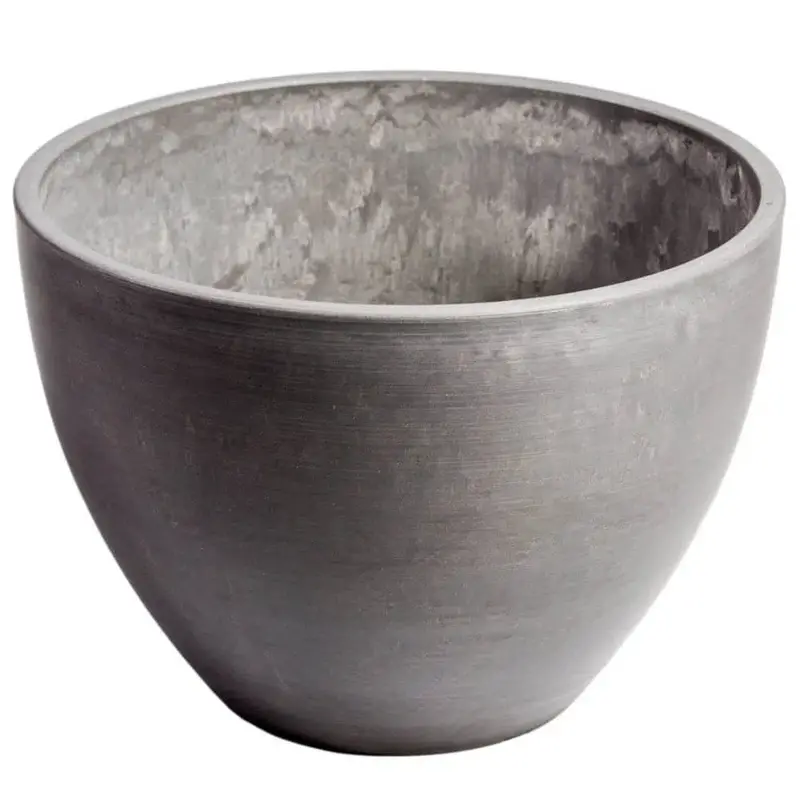 30Cm Polished Grey Planter Bowl 1