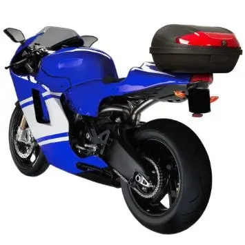 31-Liter Matte Black Motorcycle Top Case With Helmet Compartment 1
