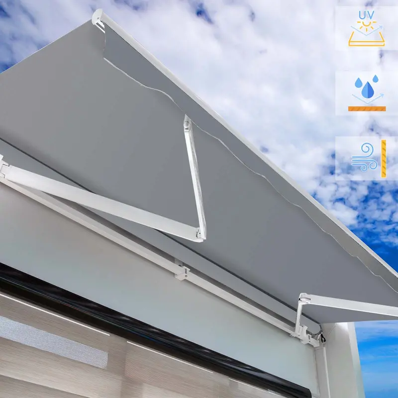 3X2.5M Articulated Arm Awning In Anthracite, Adjustable Sunblind With Uv Protection 1