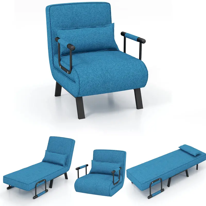 4-In-1 Convertible Sofa Bed – Sleeper Chair With Detachable Pillow And Multiple Configurations 1