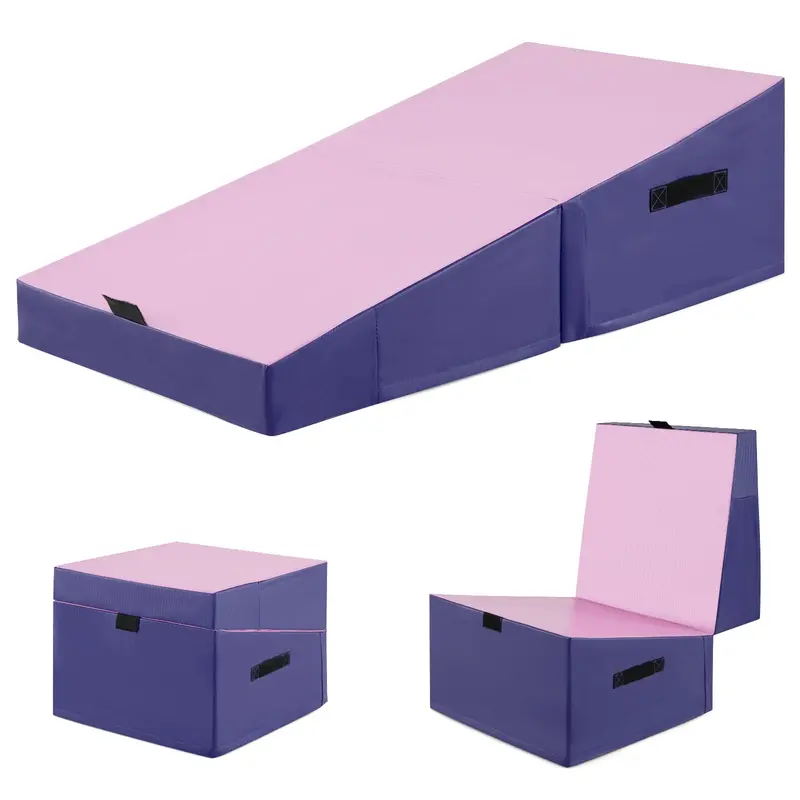 48" X 24" Folding Incline Cheese Wedge Mat With Waterproof Cover 1