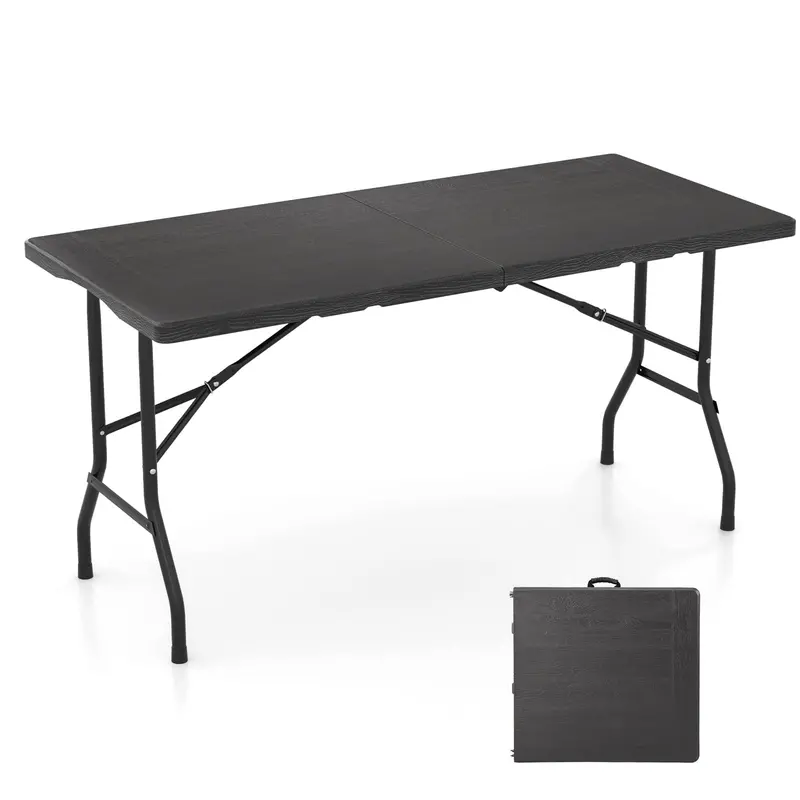5-Foot Hdpe Folding Dining Table — Space-Saving Design For Up To Six Guests 1