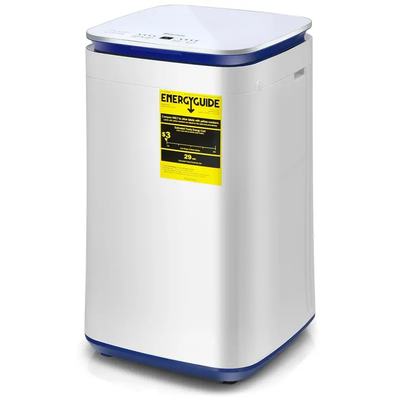 7.7 Lb Full-Automatic Mini Washing Machine With Heater & Drain Pump 1