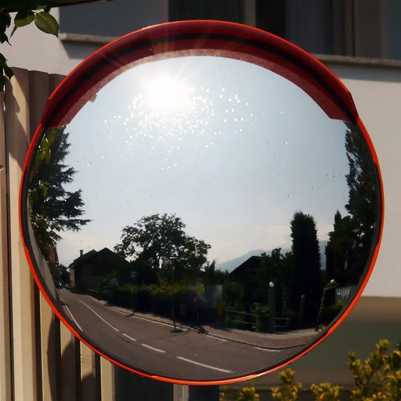 75 Cm Wide Outdoor Panoramic Convex Traffic Mirror For Enhanced Visibility And Security 1
