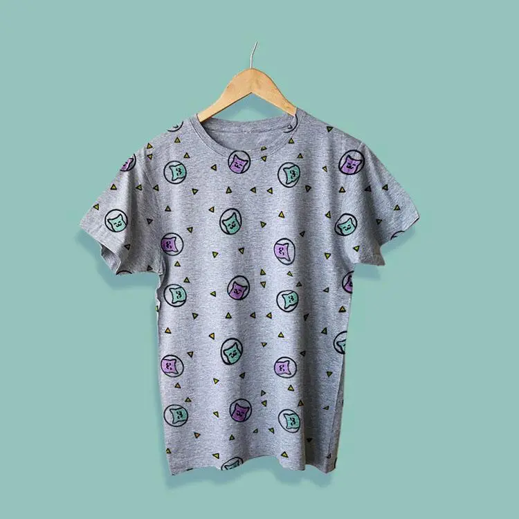 Abstract Patterned Cotton T-Shirt 1