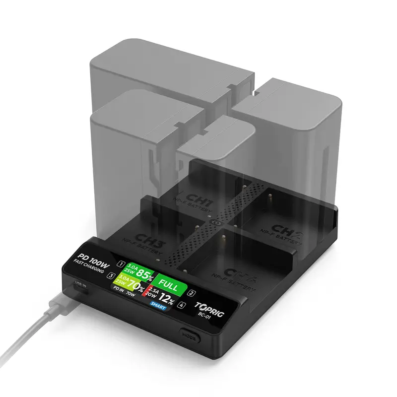Accsoon Toprig 100W 4-Slot Np-F Battery Charger Kit With Pd Cable & Power Adapter 1