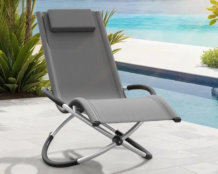 All-Weather Outdoor Rocking Chair — Reinforced Recliner Lounger With 150 Kg Weight Limit (Black/Beige/Grey) 1