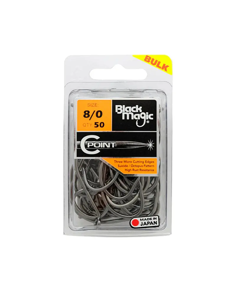 Black Magic C-Point Charter Hook Pack – Heavy-Duty Saltwater Fishing Hooks