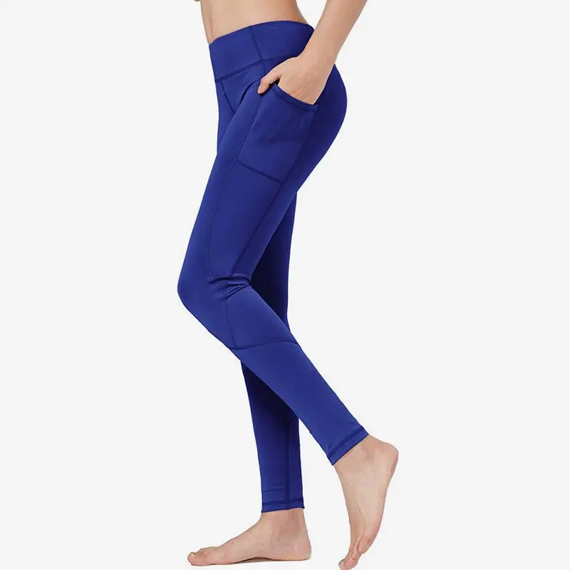 Blue Pocket Yoga Pants For Women 1