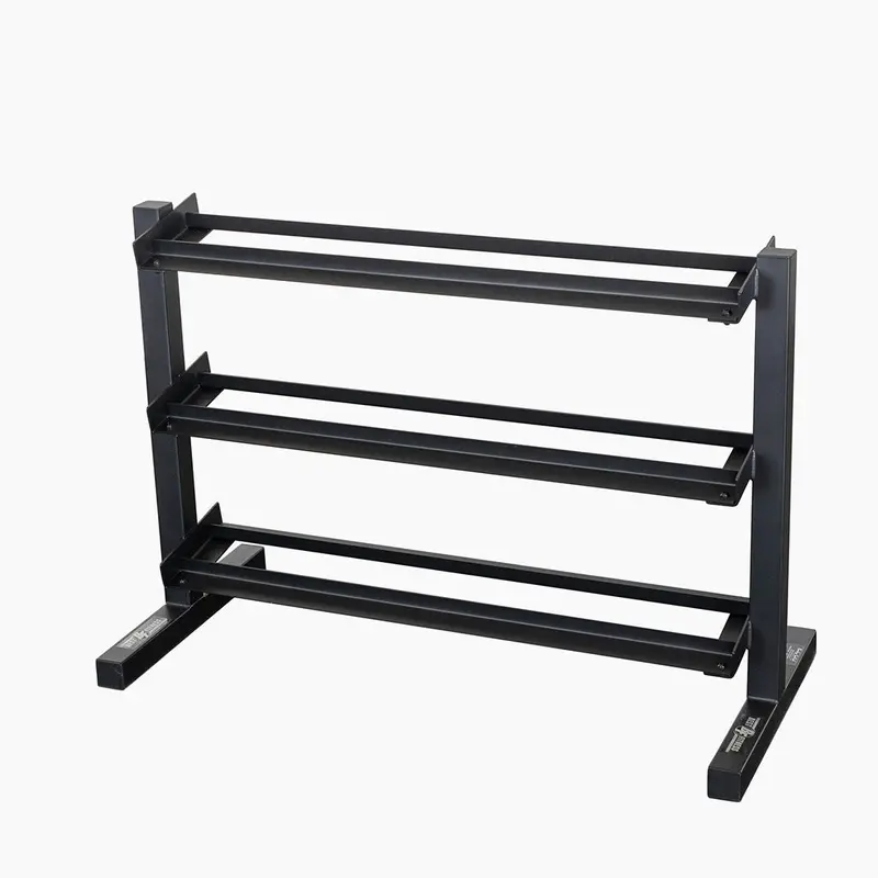 Body-Solid 3-Tier Black Dumbbell Storage Rack 1