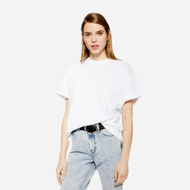 Boxy-Fit Rolled-Sleeve Cotton T-Shirt 1