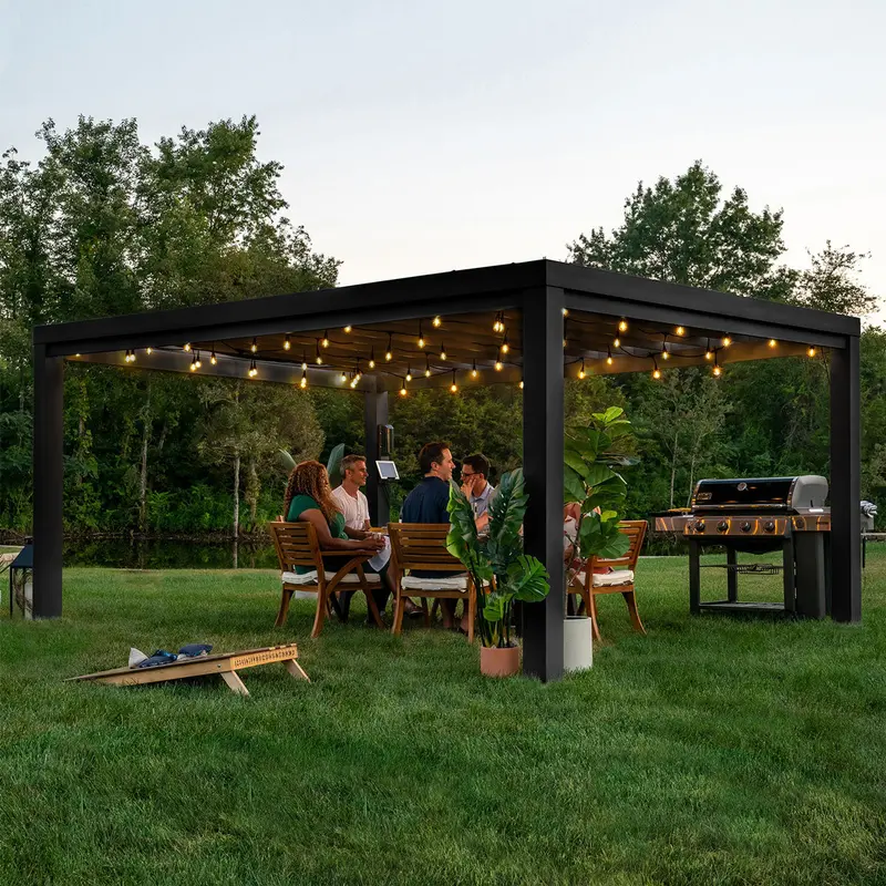 Byd Trenton Heavy-Duty Steel Pergola – 3.6M X 4.9M X 2.3M (16Ft X 12Ft) 1