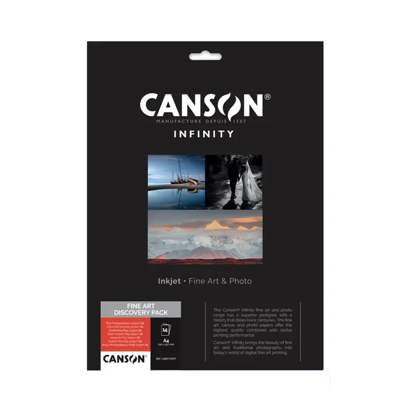 Canson Infinity Photo & Fine Art Paper Discovery Pack – 8.5" × 11", 14 Sheets 1