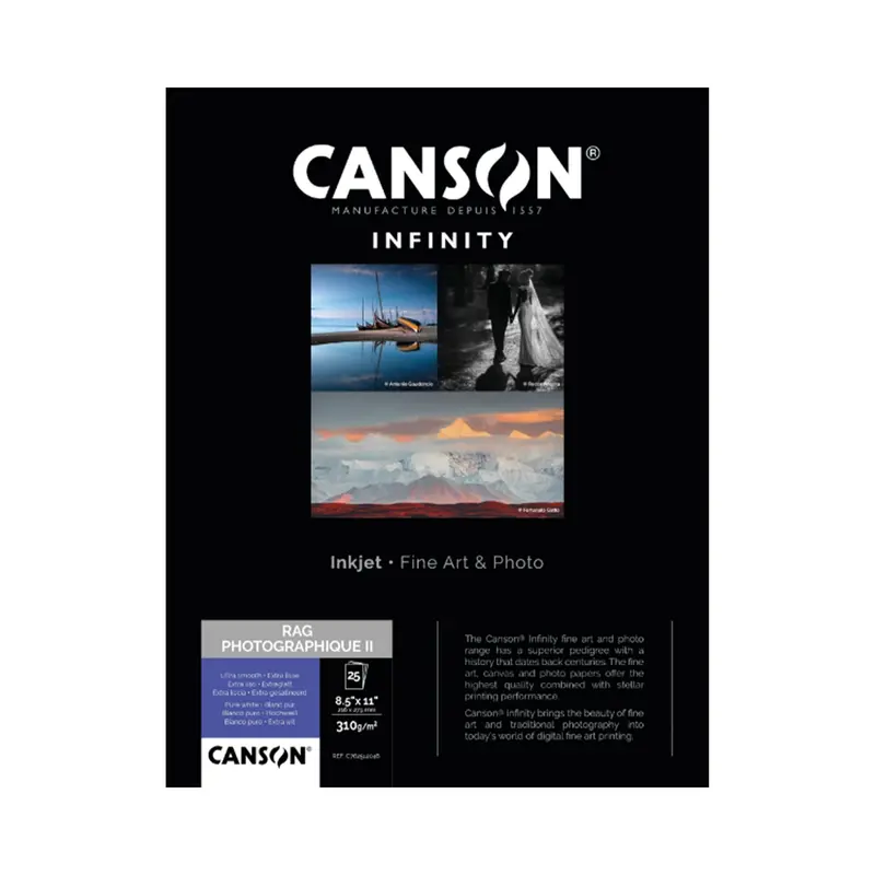 Canson Rag Photographique Ii Matte Fine Art Inkjet Paper – 310 Gsm, 8.5″ × 11″, Pack Of 25 1
