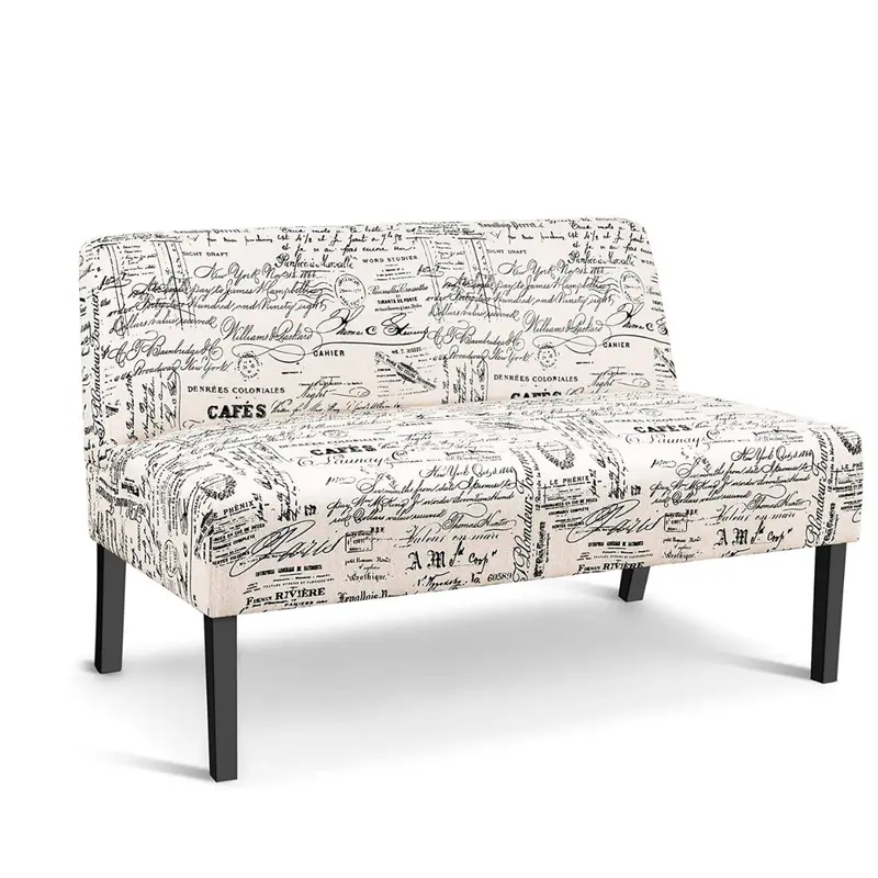 Contemporary Armless Loveseat – Minimalist Sofa Chair For Small Spaces 1