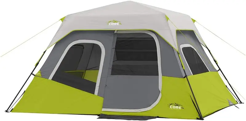 Core Instant Cabin Tents – Flexible 6/9/10/12-Person Pop-Up Models With Integrated Led Lights, Storage Compartments & All-Terrain Stability Features 1