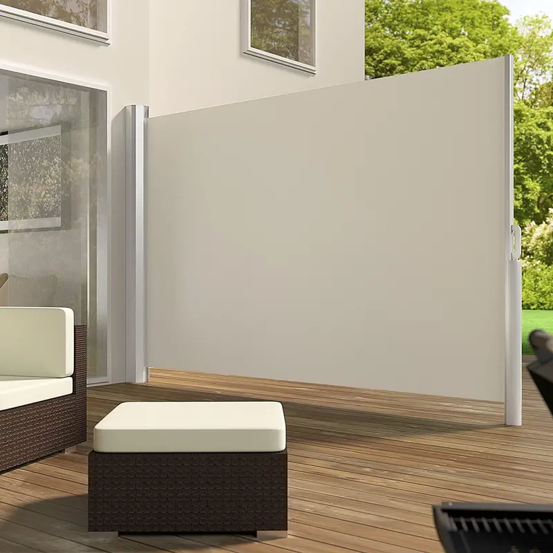 Cream-Colored Side Awning Privacy Screen — 200 × 300 Cm Sun Shade Solution 1