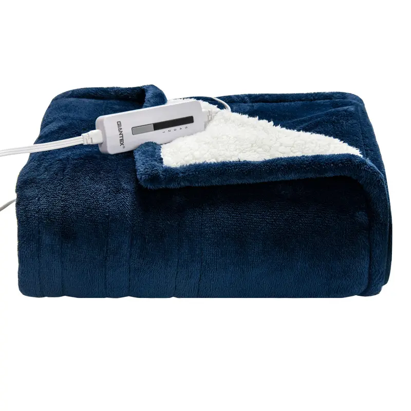 Electric Heated Throw Blanket – Dual-Side Flannel & Sherpa, 50" X 60", Fast-Warm Technology 1