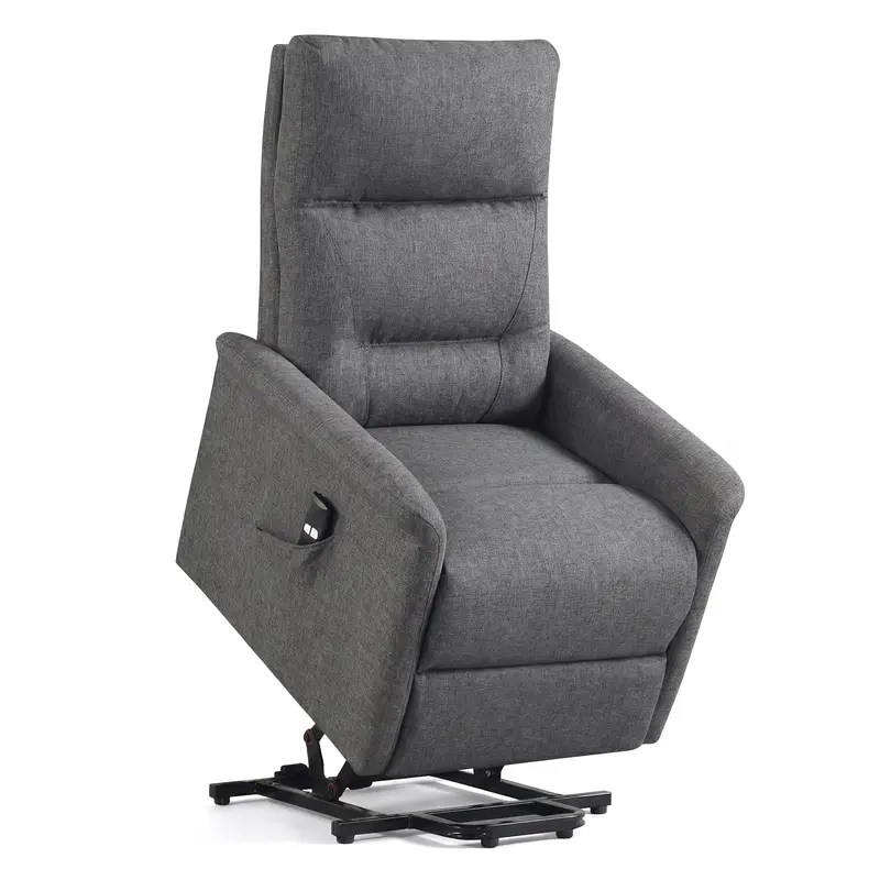 Electric Power Recliner Sofa With Remote Control And Side Storage Pockets – Senior-Friendly Lounge Seating 1