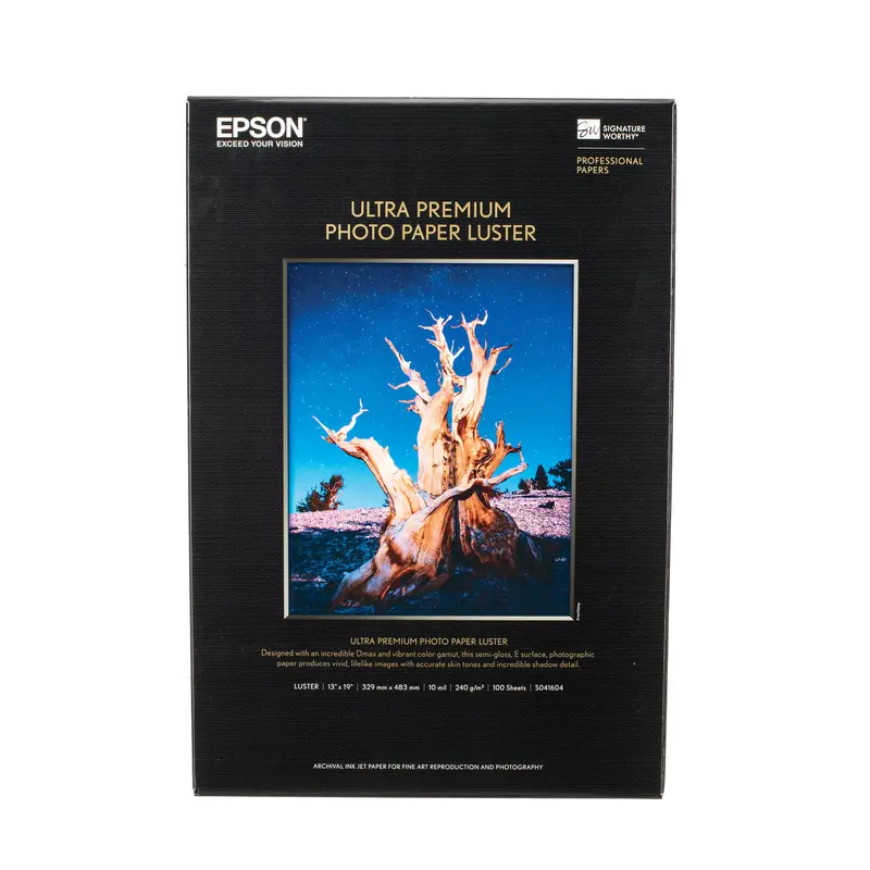 Epson Ultra Premium Luster Photo Paper – 13" X 19", 100-Sheet Pack For Professional Photo Output 1