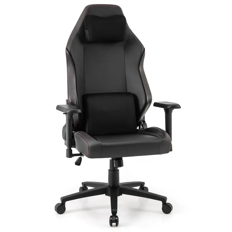 Ergonomic Gaming Chair With Magnetic Headrest And Adjustable Lumbar Support 1