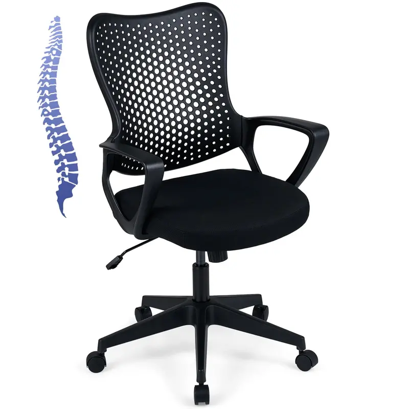 Ergonomic Office Chair With Breathable Butterfly Backrest And Integrated Arm Supports 1