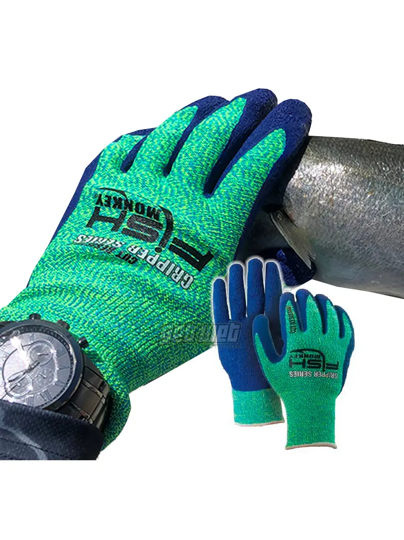 Fish Monkey Gripper Fillet Gloves – Non-Slip, Puncture-Resistant Processing Gloves 1