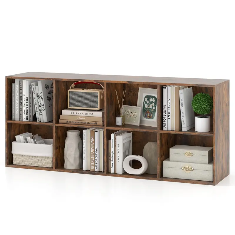 Floor-Standing Wooden Bookshelf With Safety Anchors And Ample Storage Space 1
