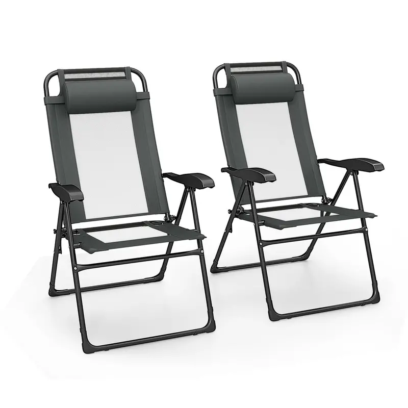 Foldable Aluminum Patio Chair Set By Giantex 1