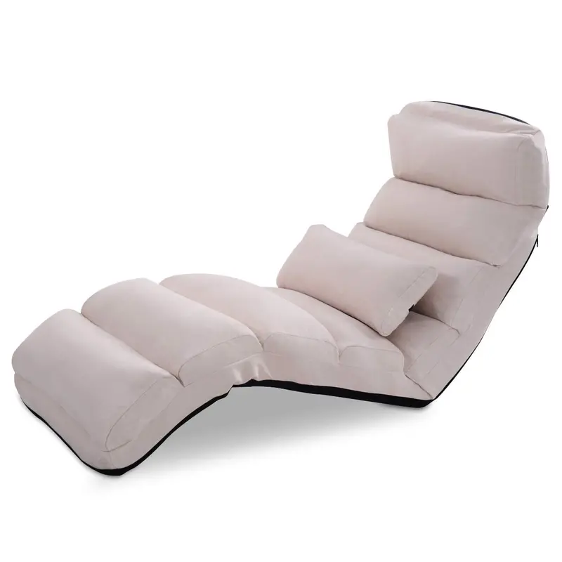 Foldable Lazy Boy Sofa Chair With Removable Pillow – Modern Lounge Couch Bed 1