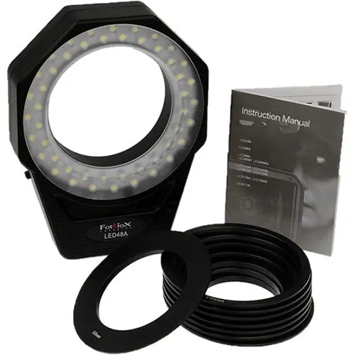 Fotodiox Pro Macro Extension Tube Kit With 48-Led Ring Light For Sony E-Mount 1