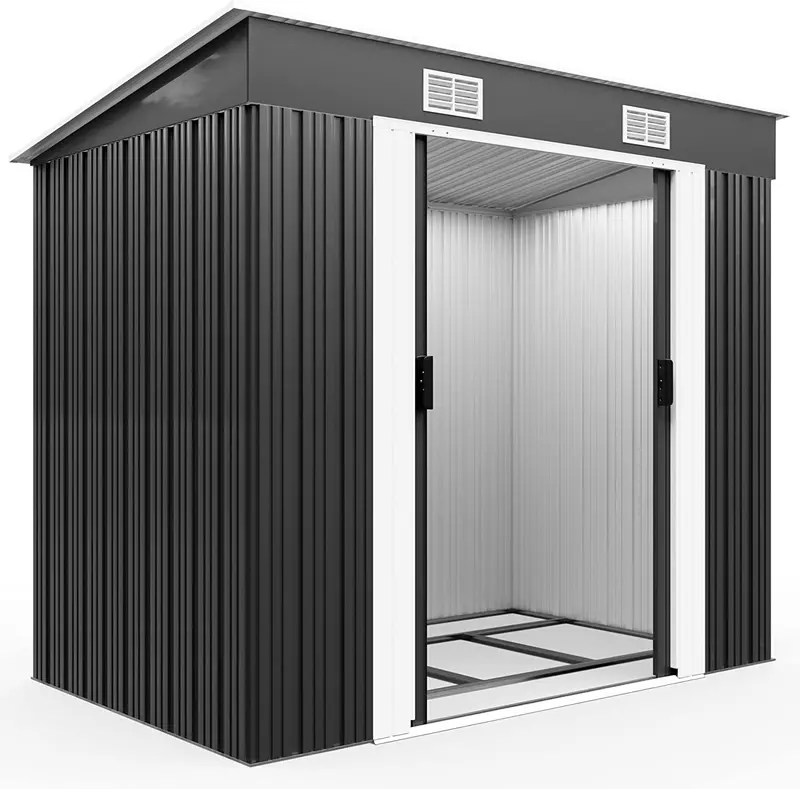 Galvanised Steel Garden Shed – 3.35M³ Volume, Sliding Door Included 1