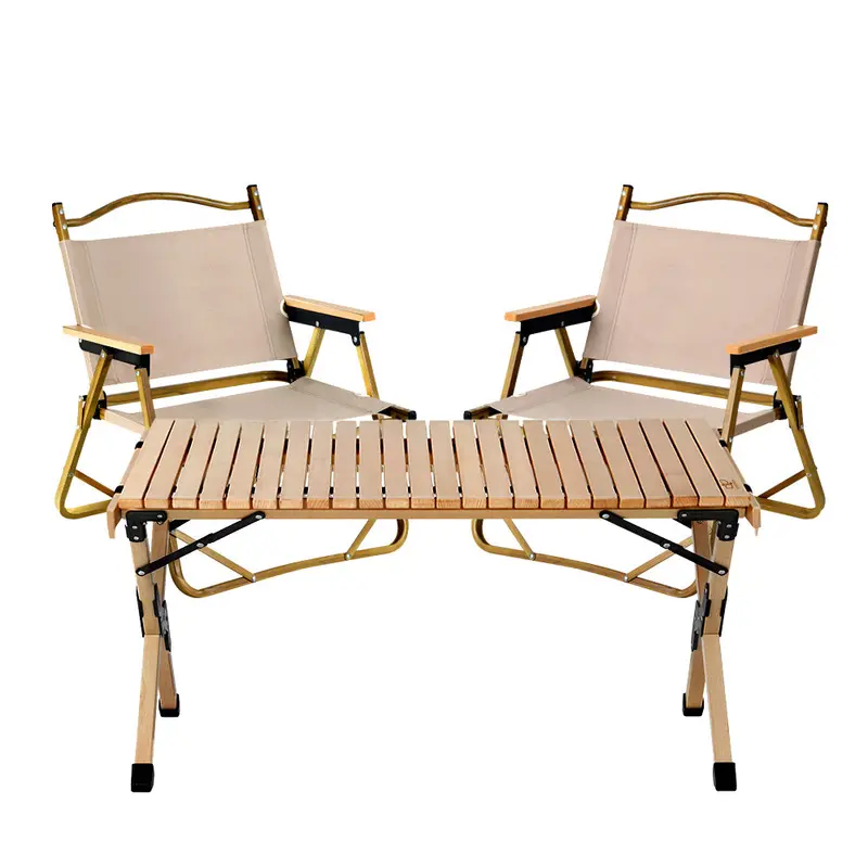 Gardeon Portable Picnic Set: Egg-Roll Table + Matching Folding Chairs – Outdoor Dining Bundle 1