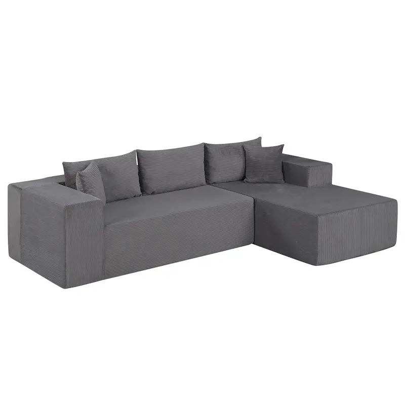 Giantex 110.5-Inch Modular Sectional Sofa For Compact Bedrooms And Living Areas 1