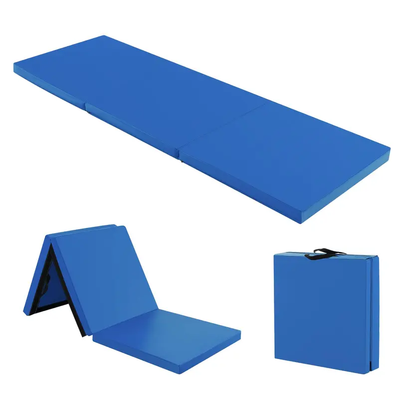 Giantex 2-Inch Thick Folding Gymnastics Mat – 6'X2' Tumbling Mat With Hook-And-Loop Closure 1