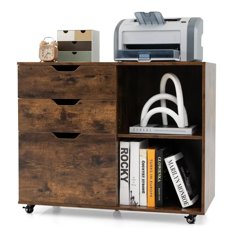 Giantex 3-Drawer File Cabinet – Letter, Legal, And A4-Compatible Office Storage Unit 1
