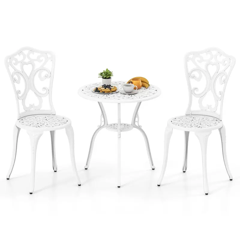 Giantex 3-Piece Outdoor Bistro Set For Balconies, Patios, Or Garden Areas 1