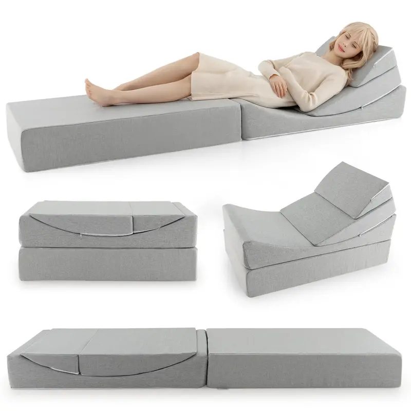 Giantex 4-In-1 Convertible Sofa Bed – Futon Sleeper With High-Density Foam 1