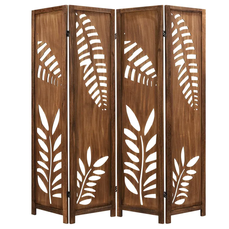 Giantex 5.6-Foot Folding Room Divider – Heavy-Duty Double-Hinge Partition Screen 1