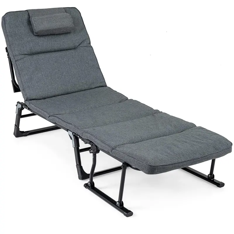 Giantex Adjustable Outdoor Lounge Chair – 6-Tilt Reclining Patio Lounger 1