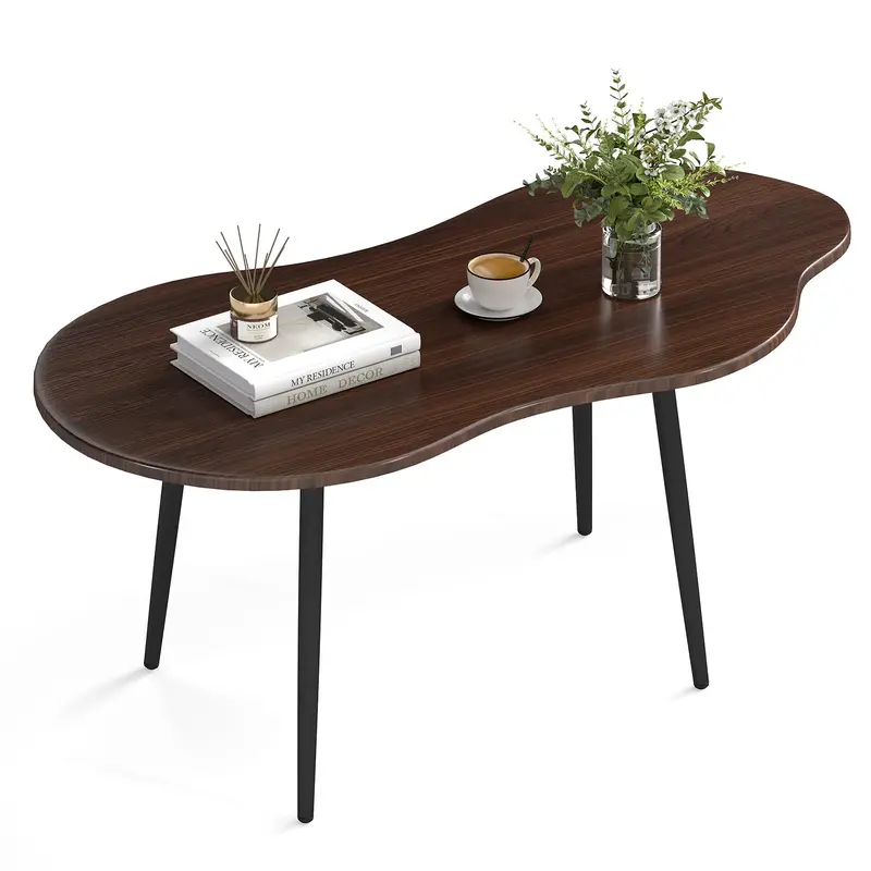 Giantex Cloud-Inspired Small Coffee Table – 39.5-Inch Minimalist Design With Metal Frame 1